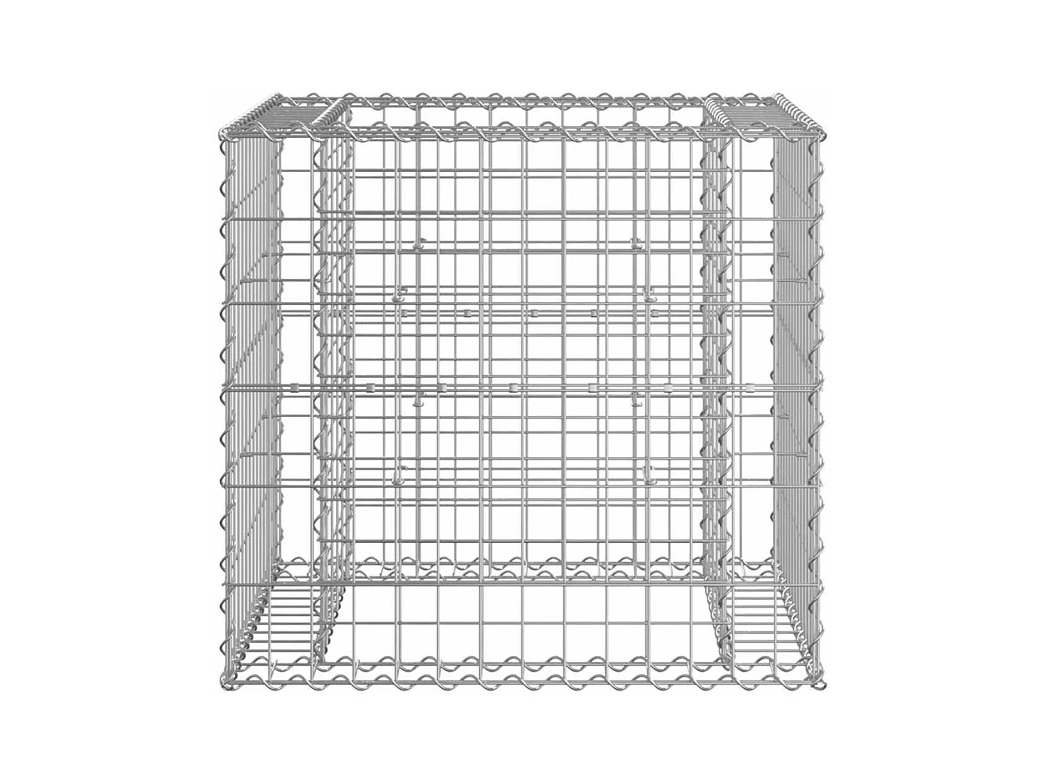 Gartenbank mit Gabionenkorb aus massivem Douglasienholz