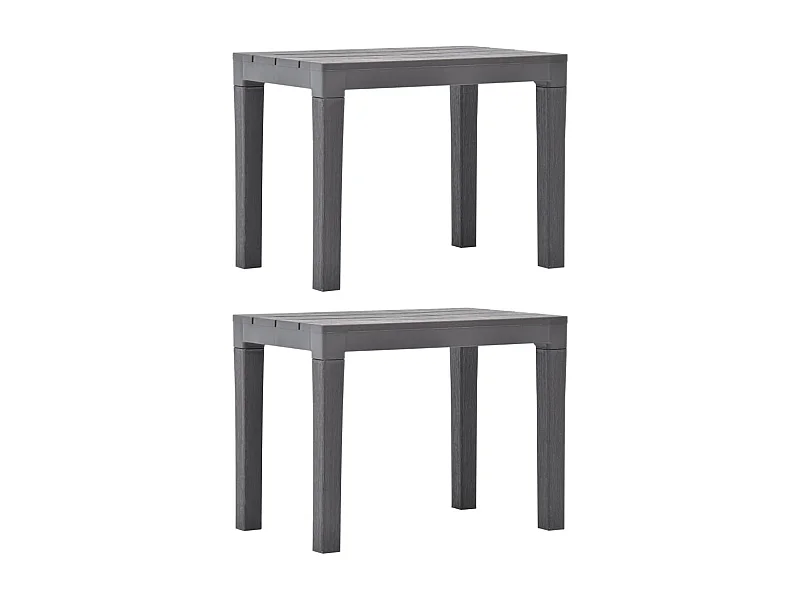 Tuinbanken set van 2 Moka Plastic