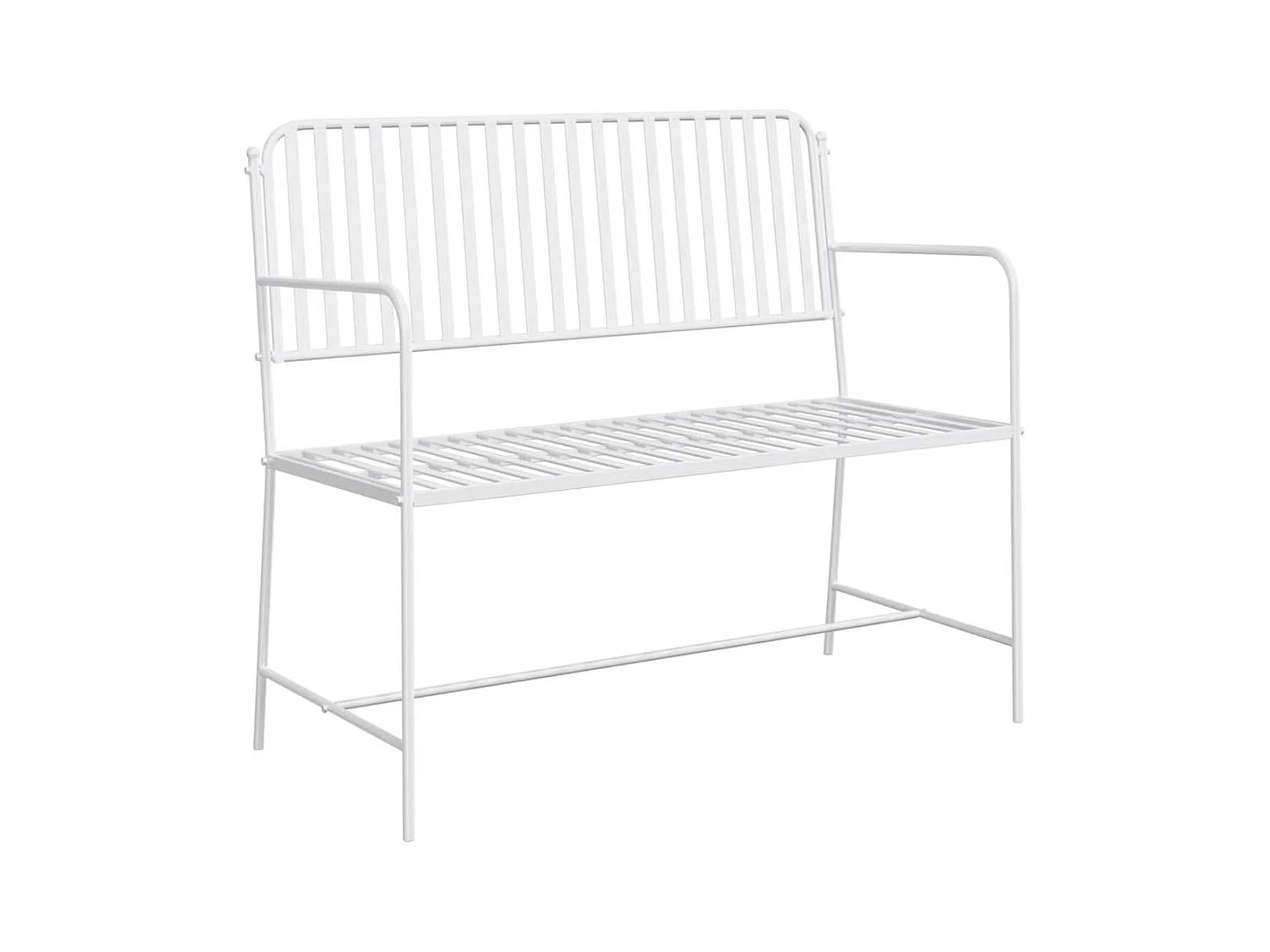 Banc de jardin Blanc 104 x 54 x 93cm Acier