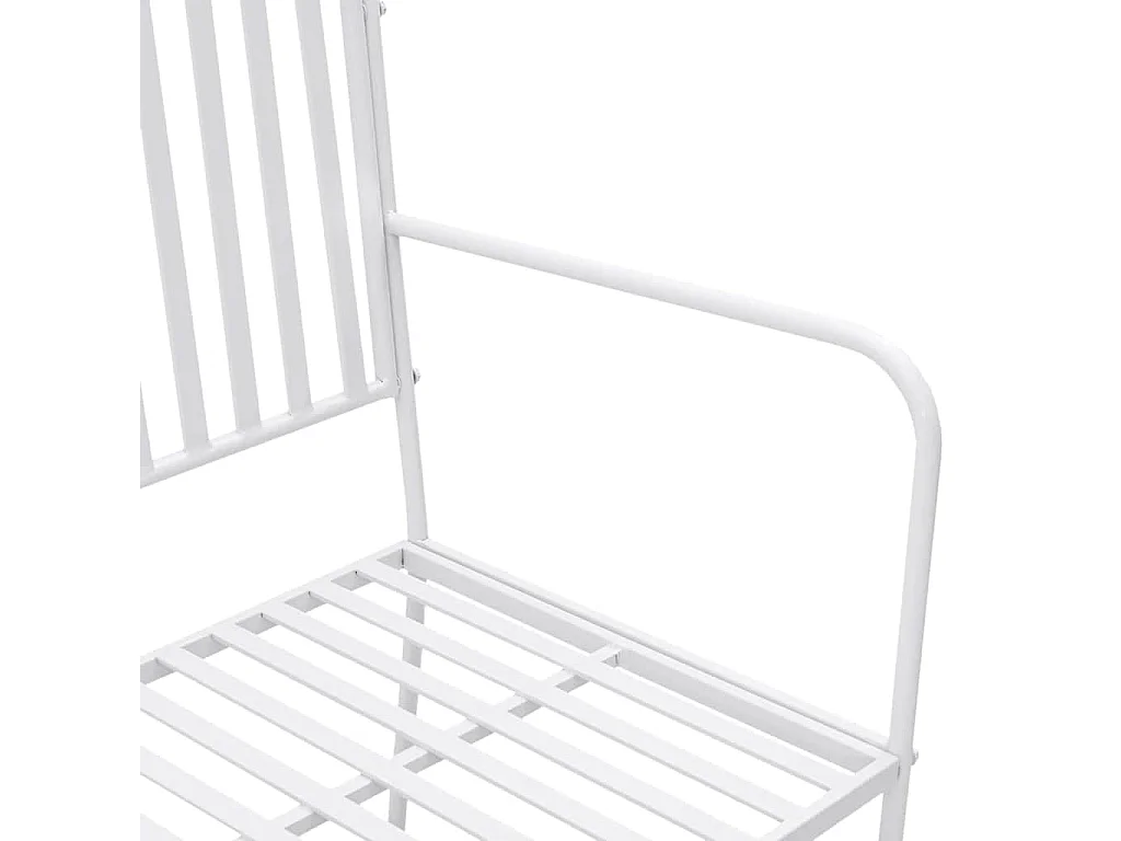 Banc de jardin Blanc 104 x 54 x 93cm Acier