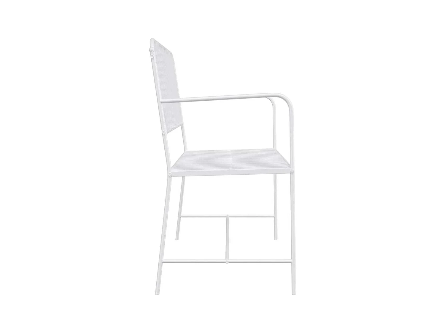 Panca da giardino bianca 104 x 54 x 93cm Acciaio