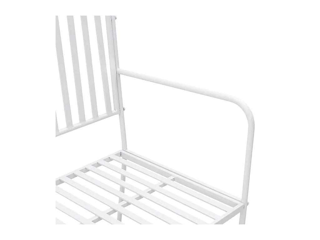 Panca da giardino bianca 104 x 54 x 93cm Acciaio