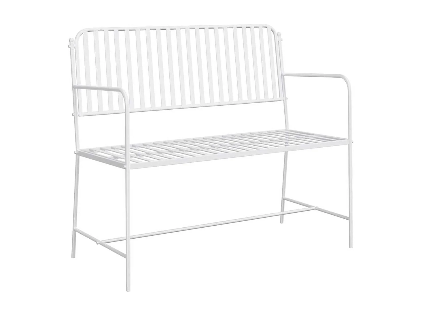 Banc de jardin Blanc 104 x 54 x 93cm Acier