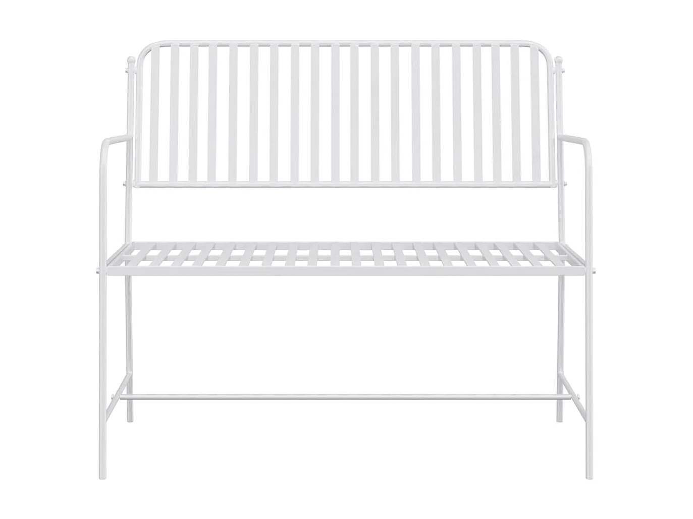 Banc de jardin Blanc 104 x 54 x 93cm Acier