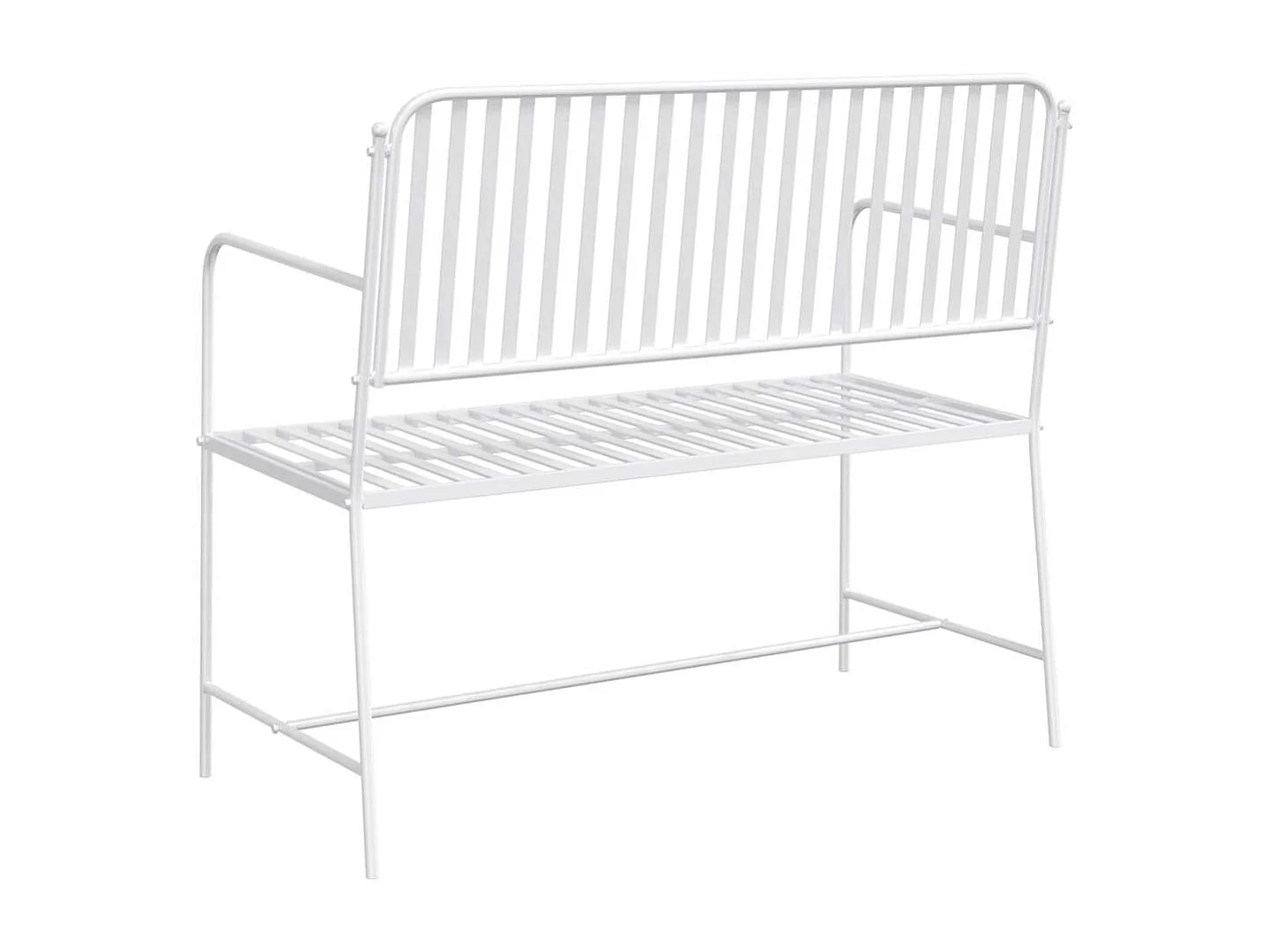 Banc de jardin Blanc 104 x 54 x 93cm Acier