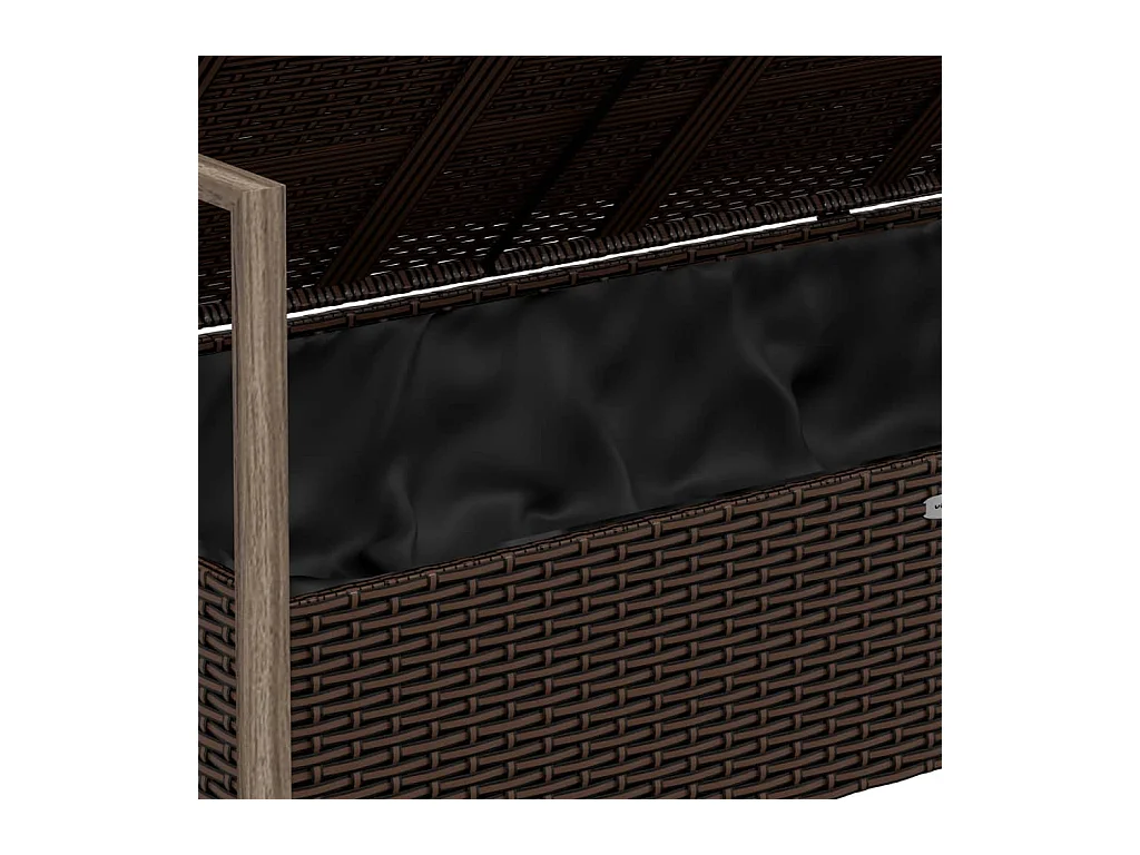 2-zits tuinbank met kussens Bruine hars riet