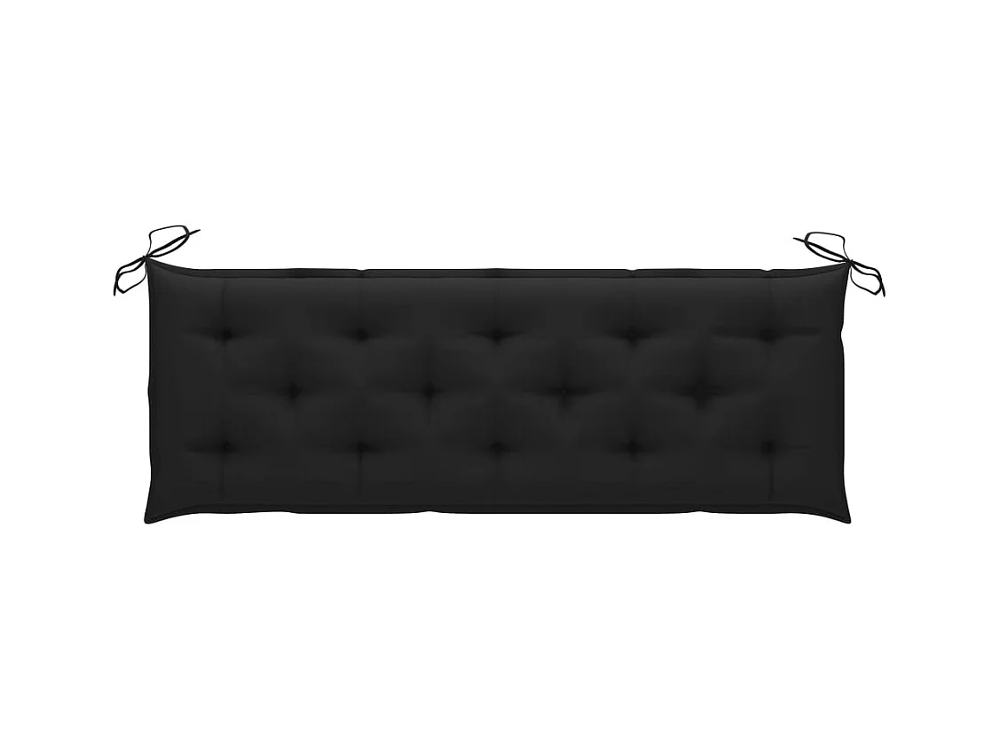 Banc de jardin empilable et coussin 159 cm Bois de teck massif