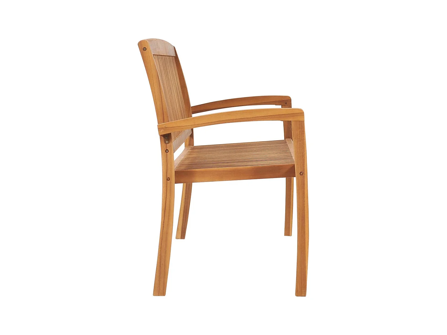 Banc de jardin empilable et coussin 159 cm Bois de teck massif