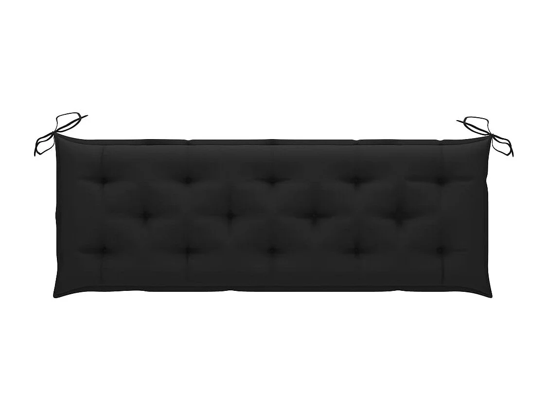 Banc de jardin empilable et coussin 159 cm Bois de teck massif