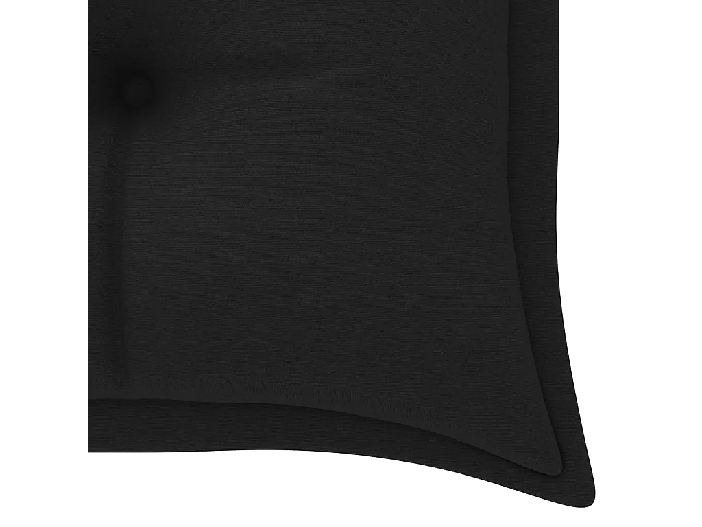 Banc de jardin empilable et coussin 159 cm Bois de teck massif