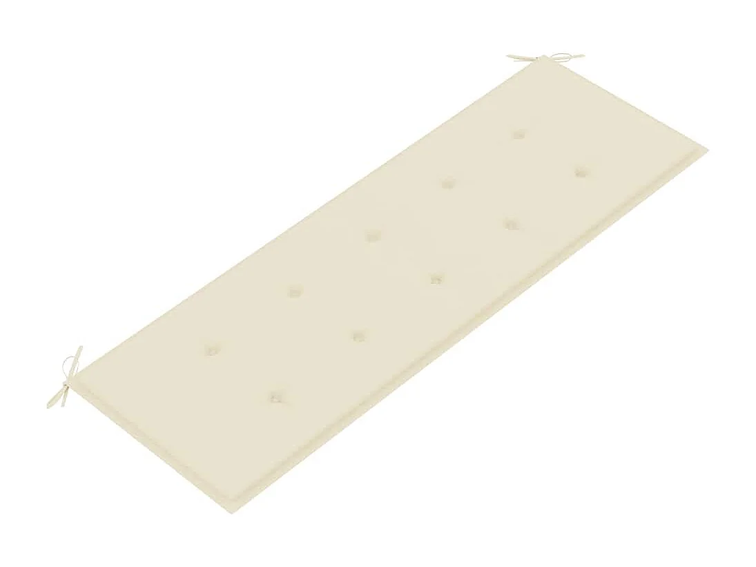 Stapelbare tuinbank met kussen 159 cm Massief teakhout