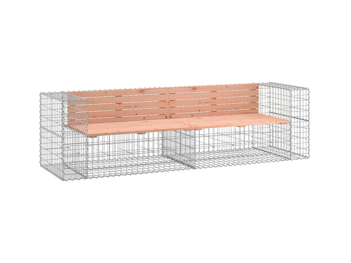 Gabion design tuinbank 244x71x65,5 cm massief Douglas hout