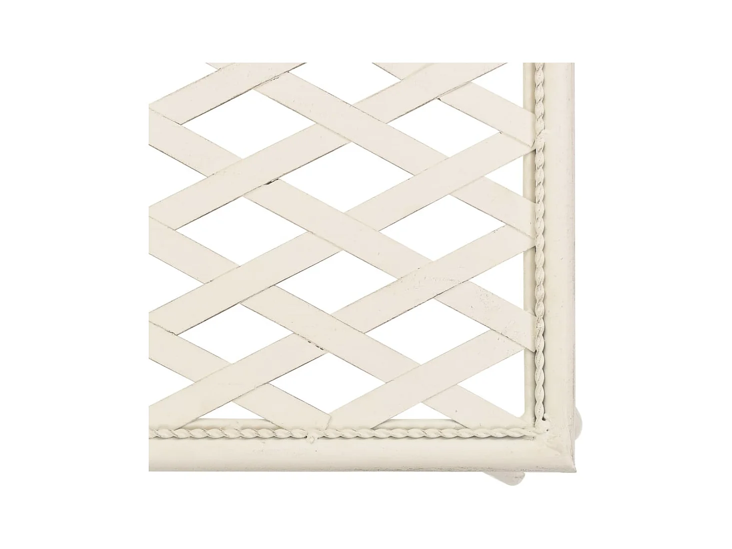 Chaise longue de jardin 128 cm Métal Antique Blanc