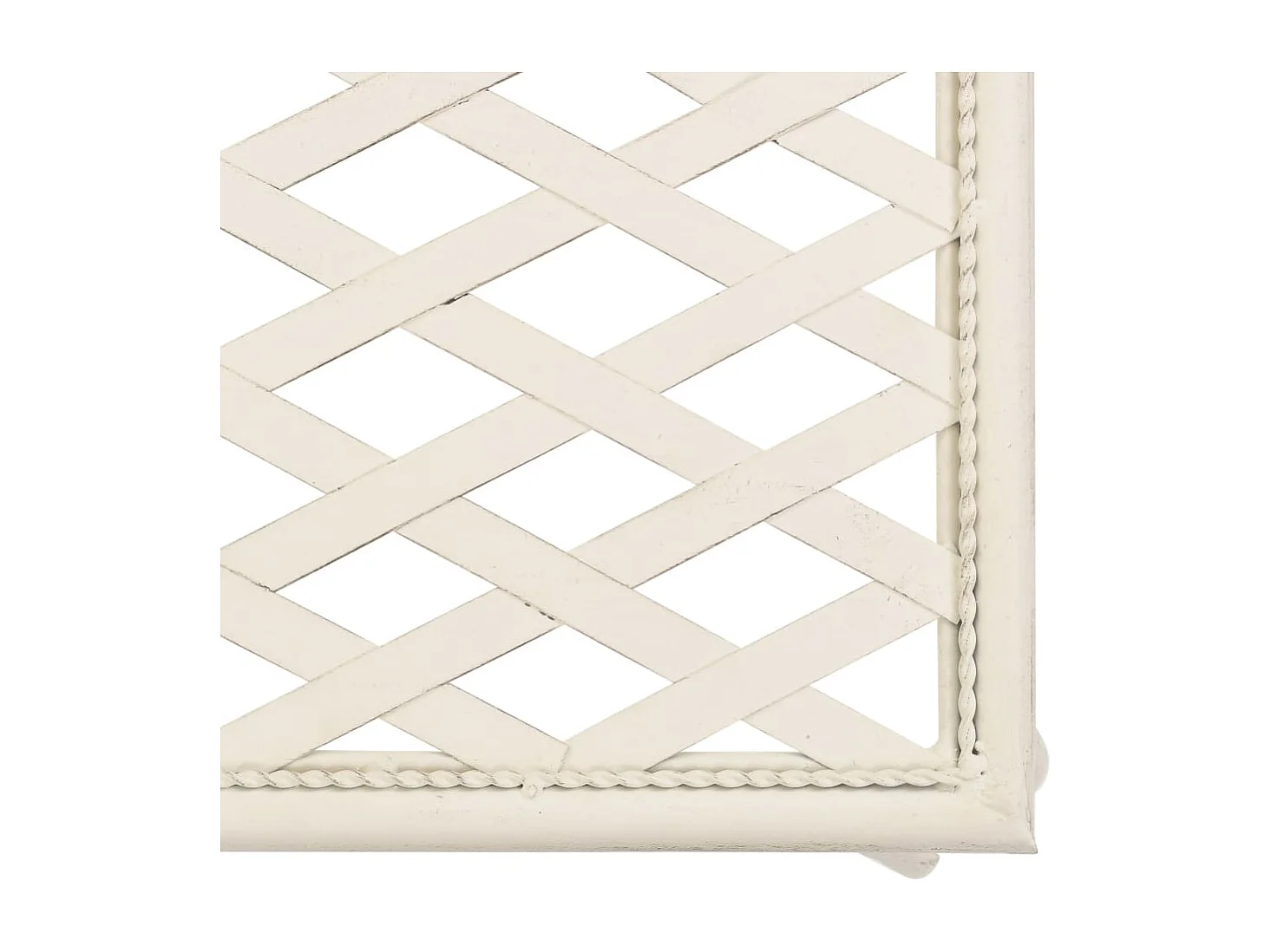 Tuinligstoel 128 cm Antiek Wit Metaal