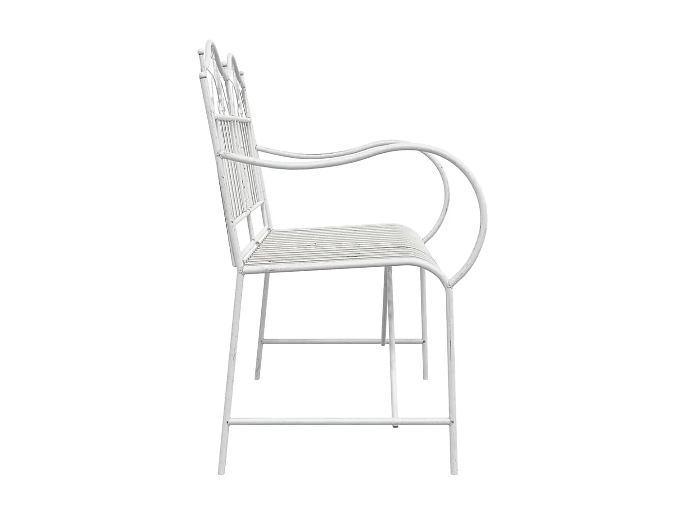 Banc de jardin Blanc 104 x 54 x 93cm Acier