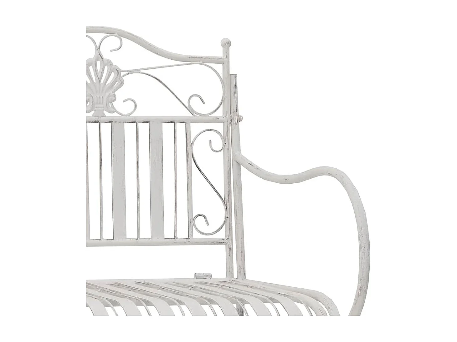 Banc de jardin Blanc 104 x 54 x 93cm Acier