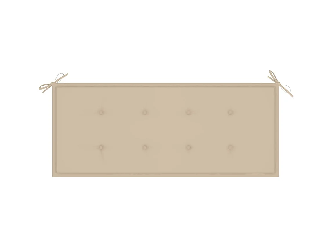 Batavia bank met beige kussen 120 cm Massief teakhout