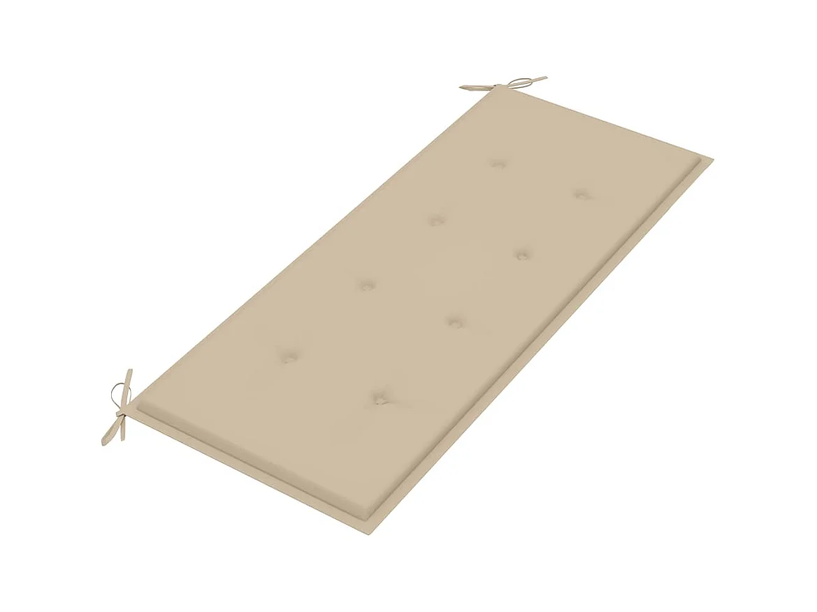 Batavia bank met beige kussen 120 cm Massief teakhout