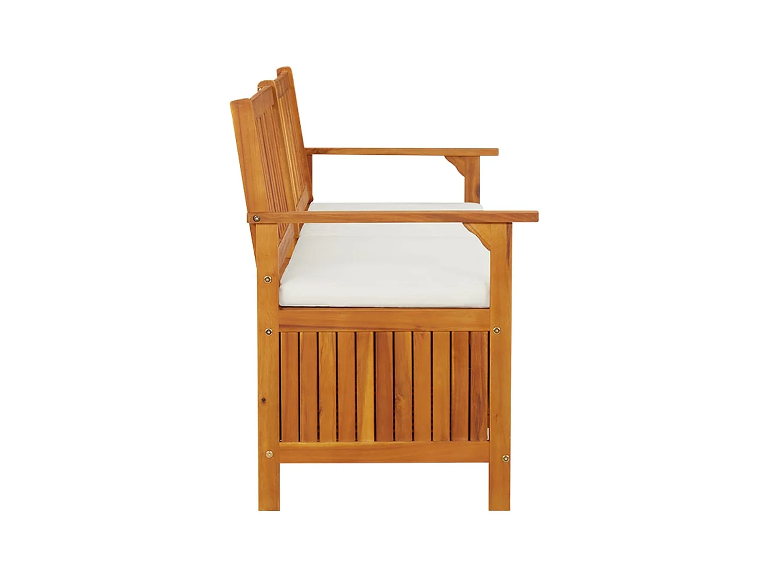 Banc de rangement avec coussin 170 cm Bois d'acacia solide