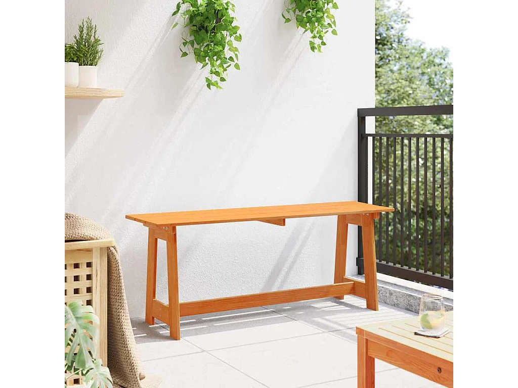 Banc extérieur Marron 119 x 35 x 47 cm Bois de pin massif