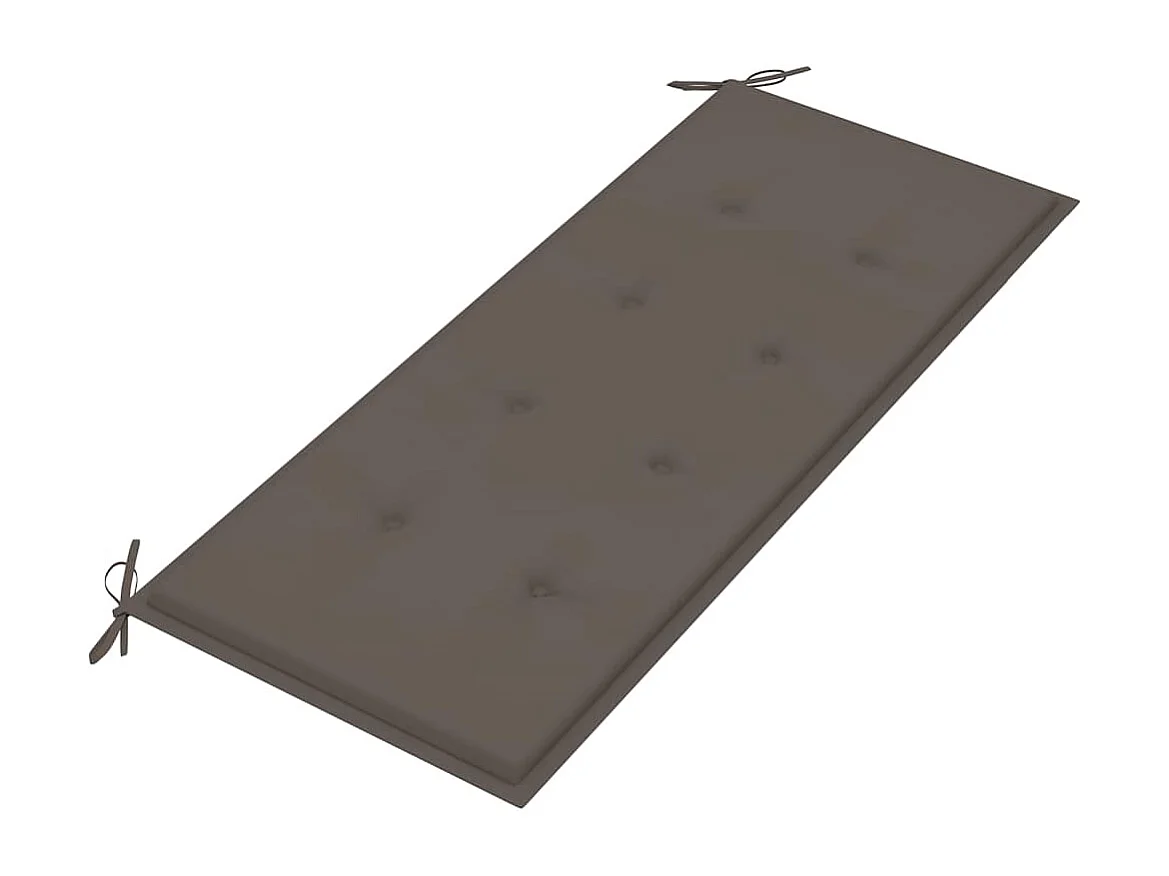 Panca da giardino pieghevole con cuscino 118 cm in bambù