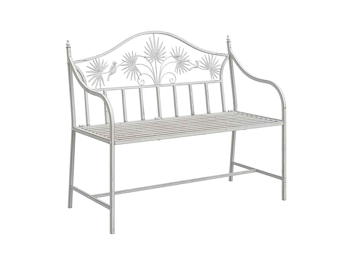 Witte tuinbank 104 x 54 x 93 cm Staal