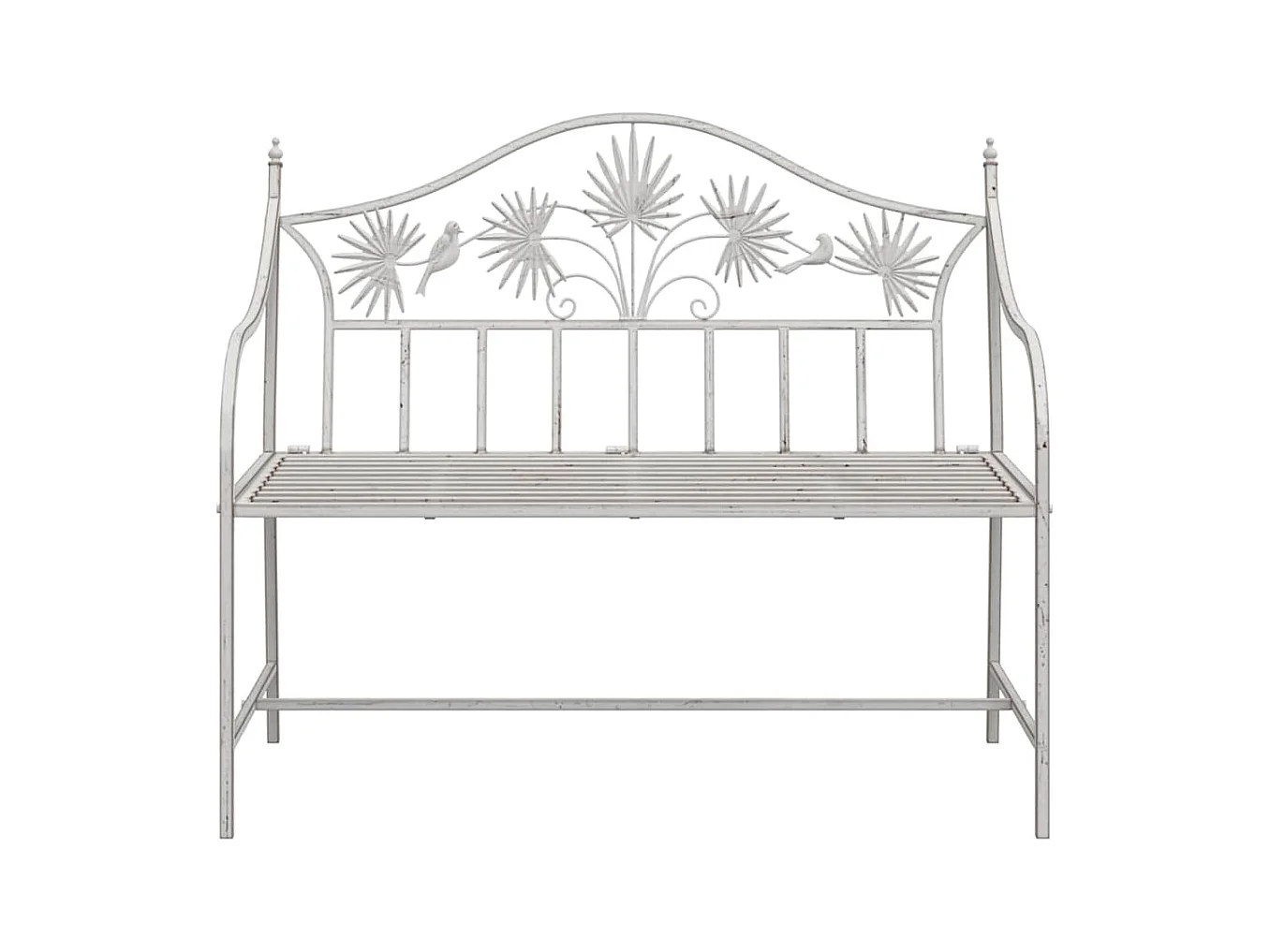 Witte tuinbank 104 x 54 x 93 cm Staal