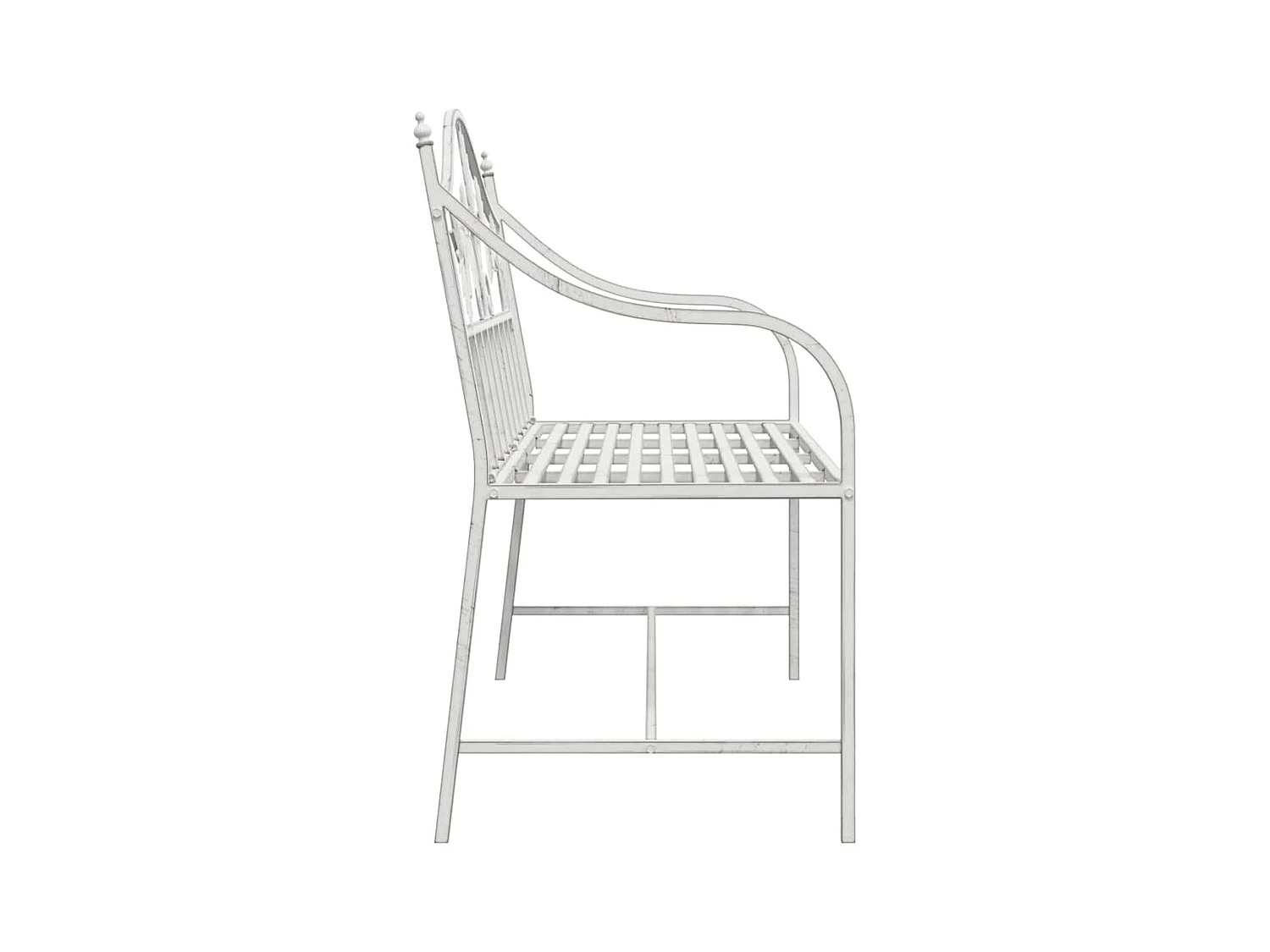 Witte tuinbank 104 x 54 x 93 cm Staal