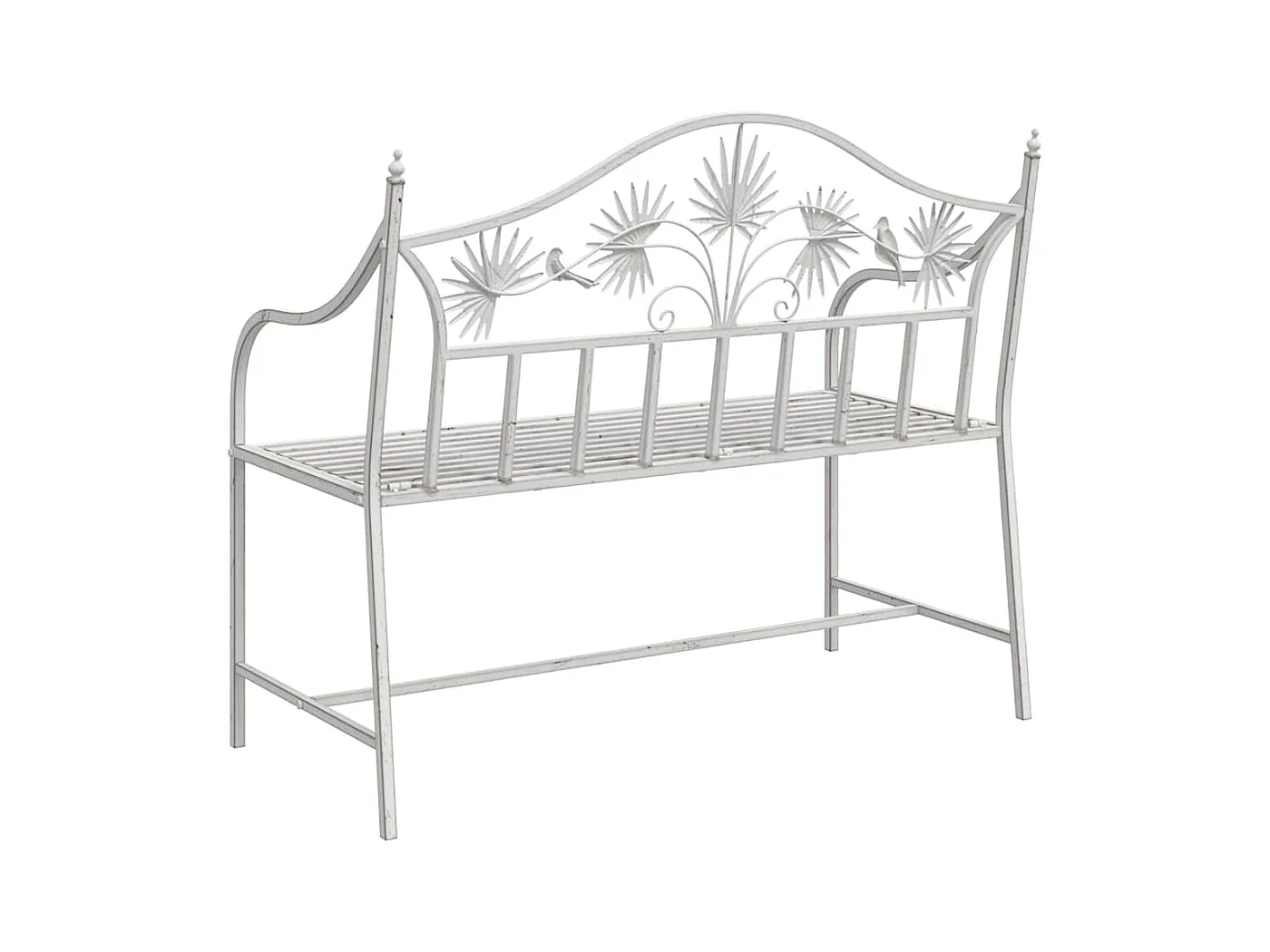 Witte tuinbank 104 x 54 x 93 cm Staal