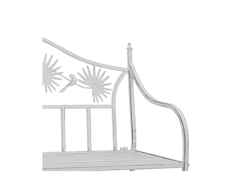 Witte tuinbank 104 x 54 x 93 cm Staal