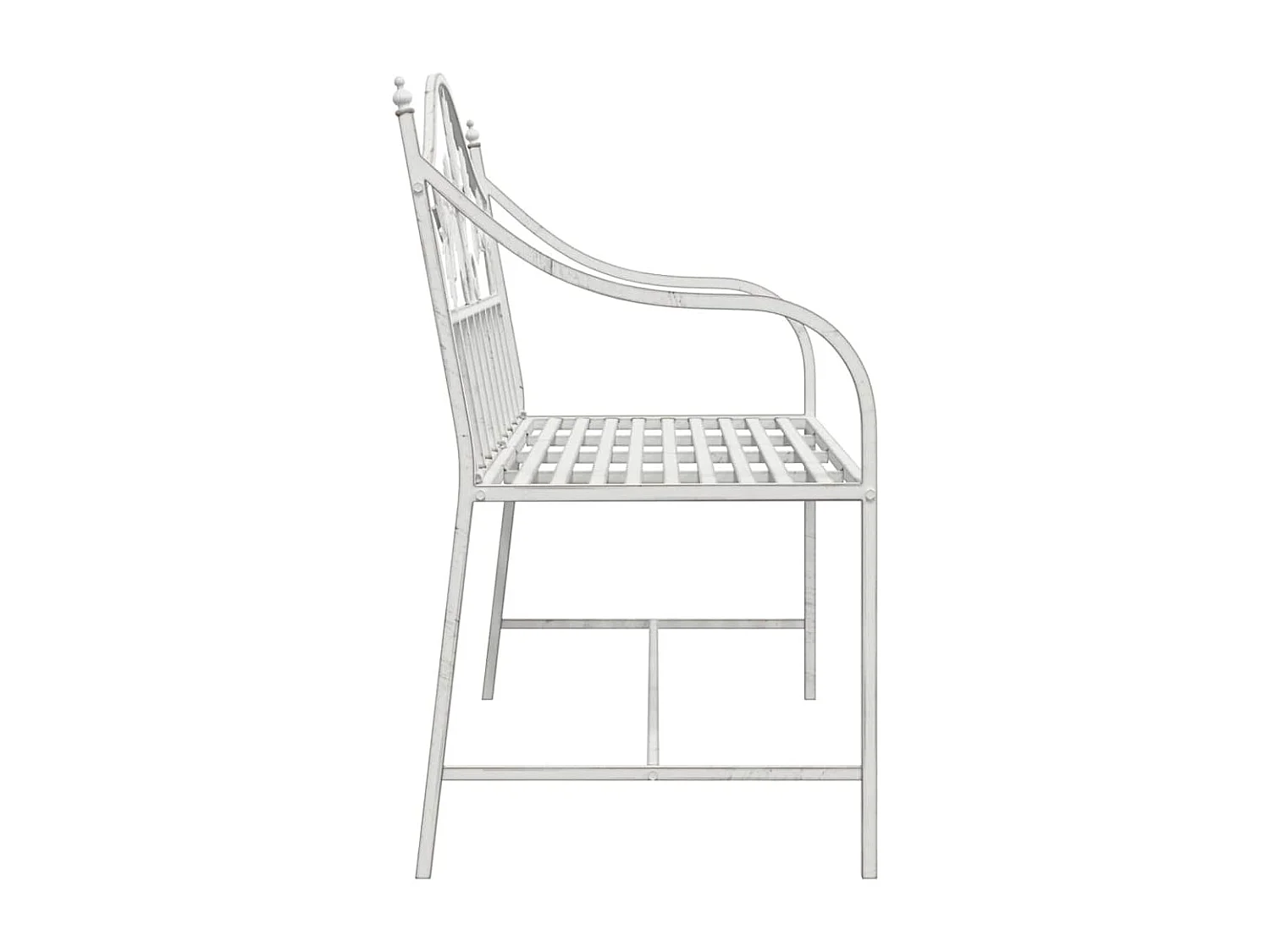 Banc de jardin Blanc 104 x 54 x 93cm Acier