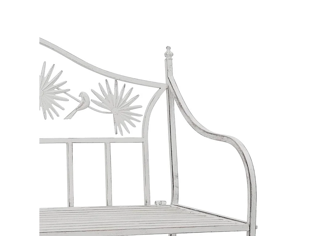 Banc de jardin Blanc 104 x 54 x 93cm Acier