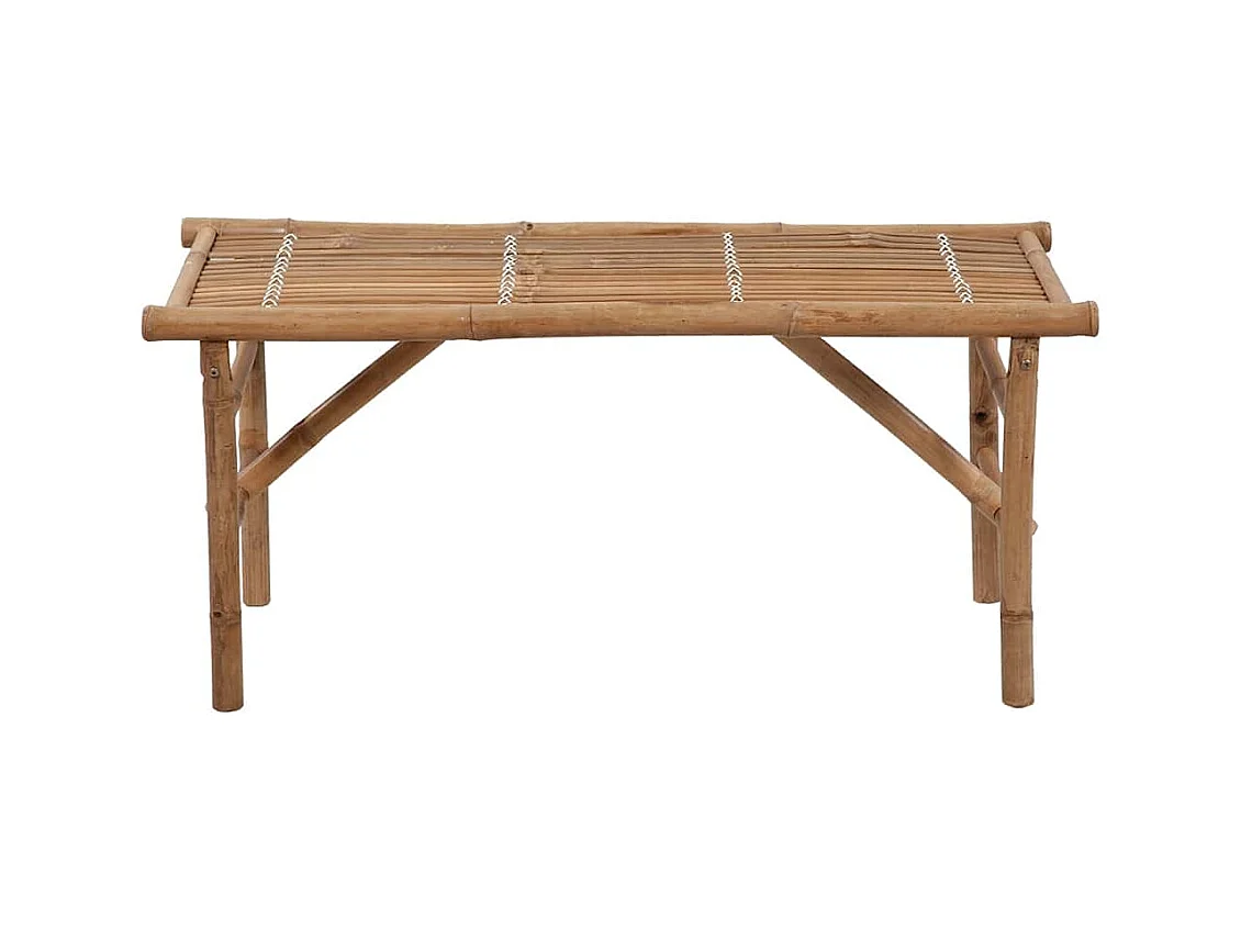 Opvouwbare tuinbank met kussen 118 cm Bamboe