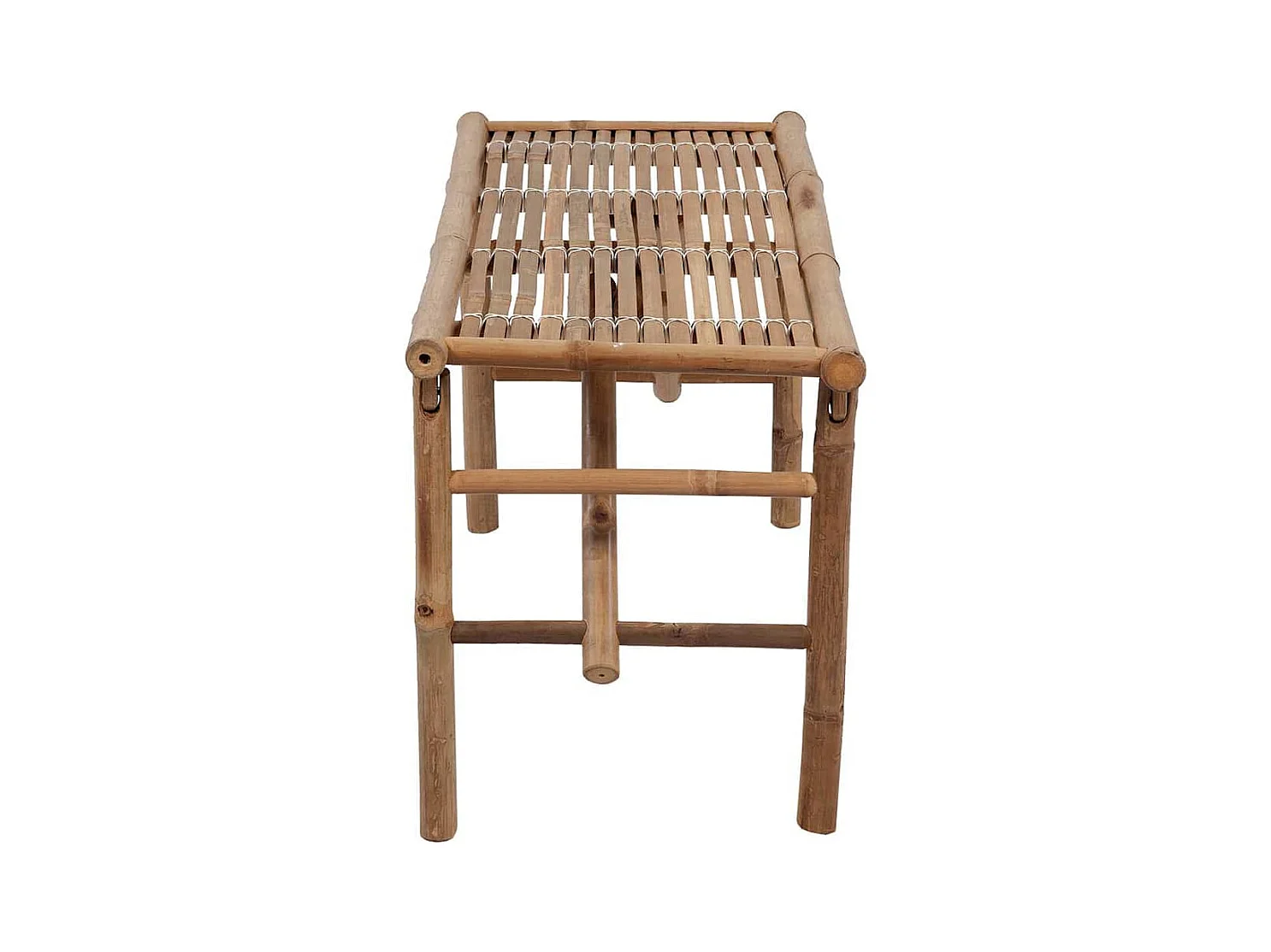 Opvouwbare tuinbank met kussen 118 cm Bamboe