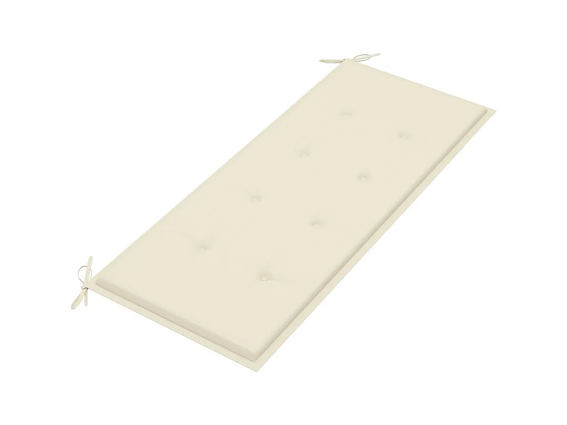 Banc de jardin pliable avec coussin 118 cm Bambou