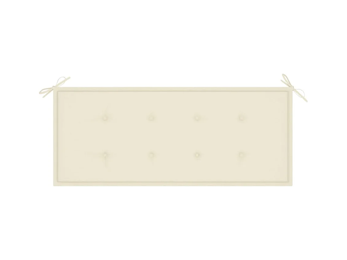 Banc de jardin pliable avec coussin 118 cm Bambou