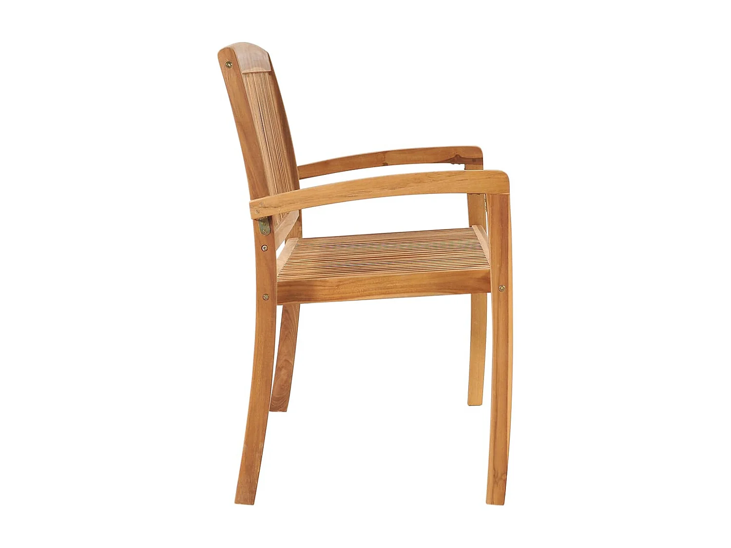 Panca da giardino impilabile a 2 posti 128,5 cm Legno massello di teak