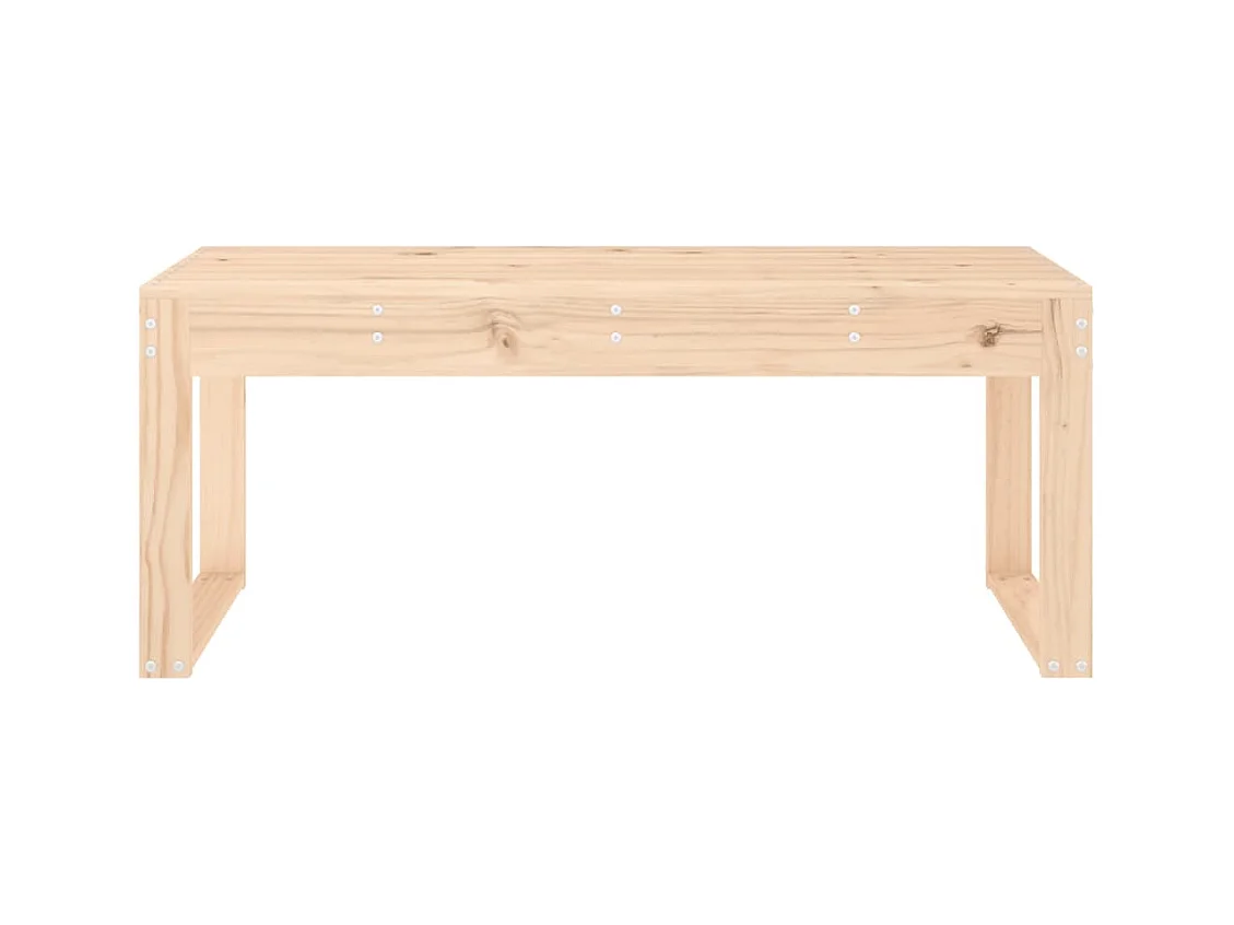 Banco de jardín 110x38x45 cm madera maciza de pino