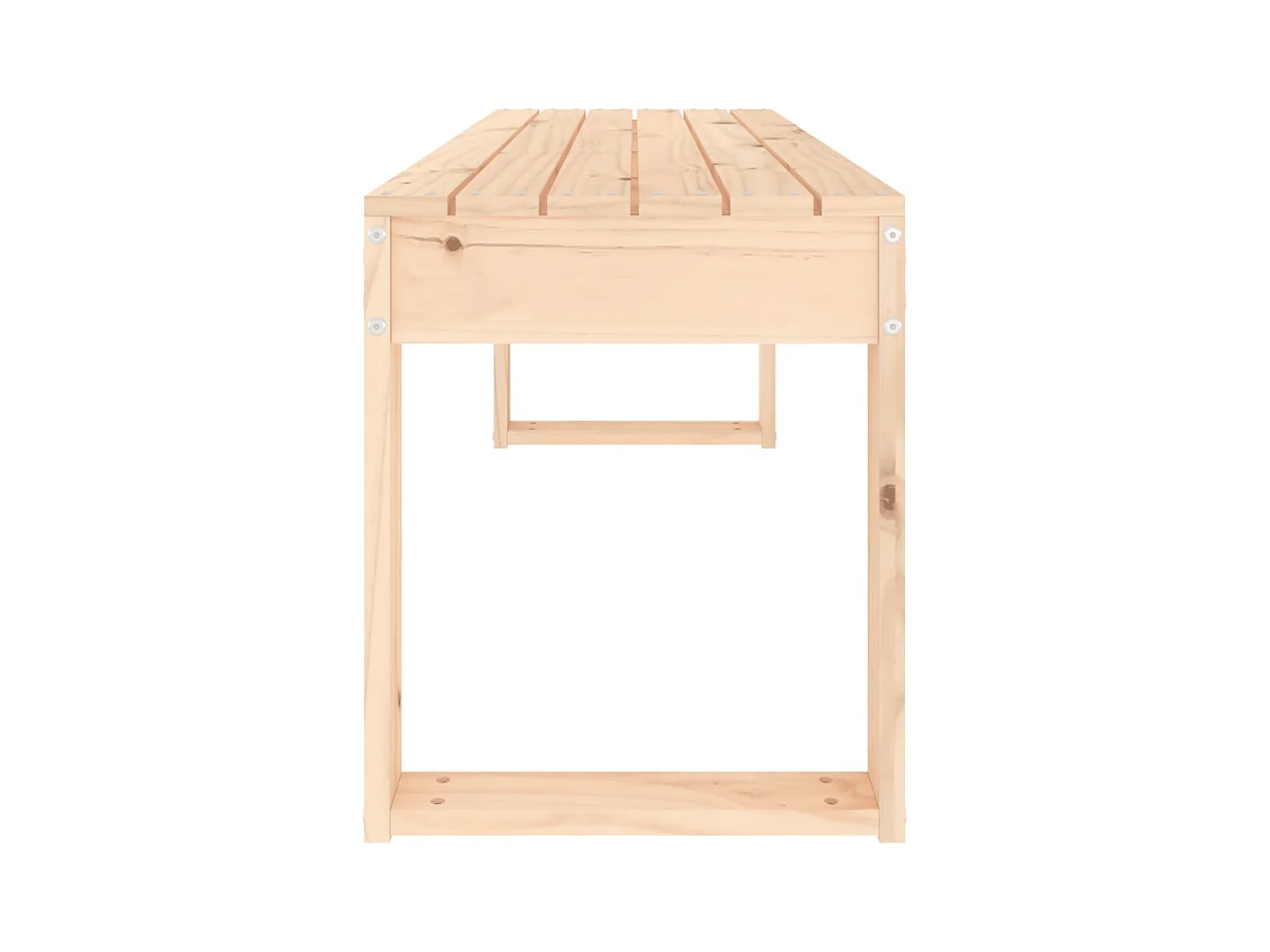 Banco de jardín 110x38x45 cm madera maciza de pino