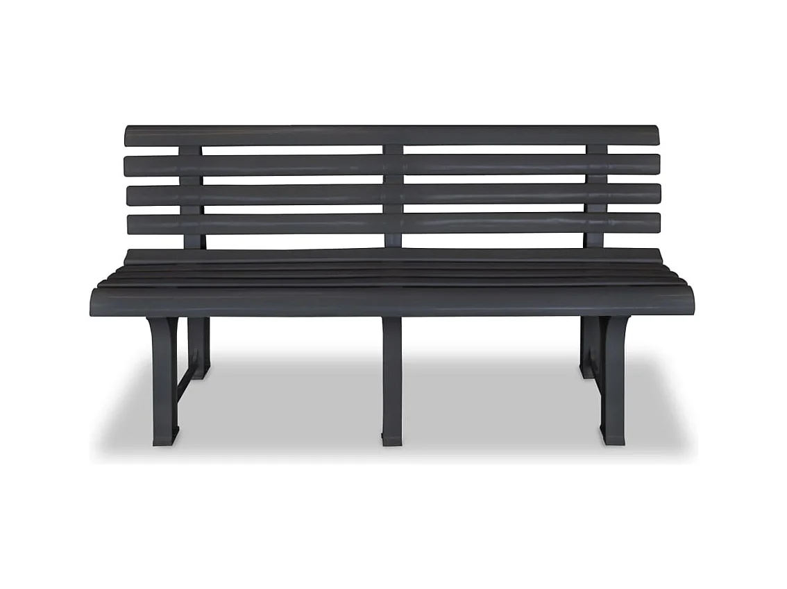 Banco de jardín 145,5 cm plástico antracita