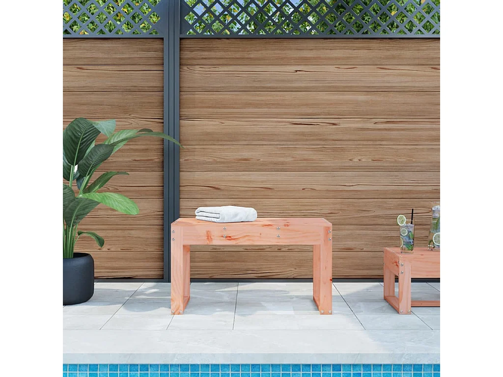 Panca da giardino 80x38x45 cm in legno massello di Douglas