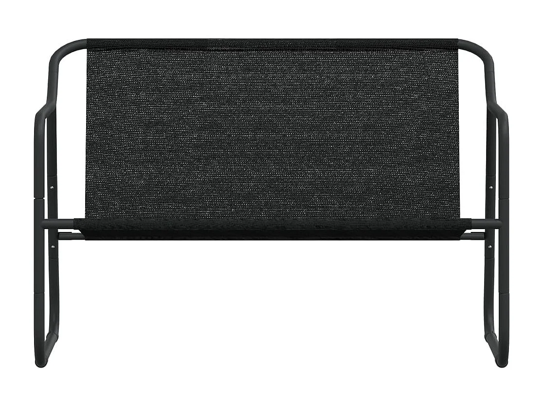 Panca da giardino a 2 posti con cuscino in acciaio antracite