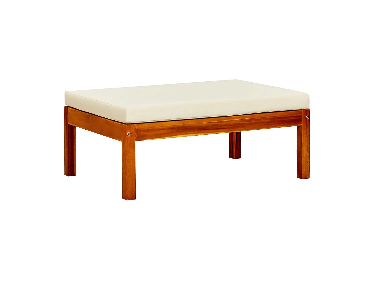 Banco de jardín con dosel y reposapiés Madera maciza de acacia