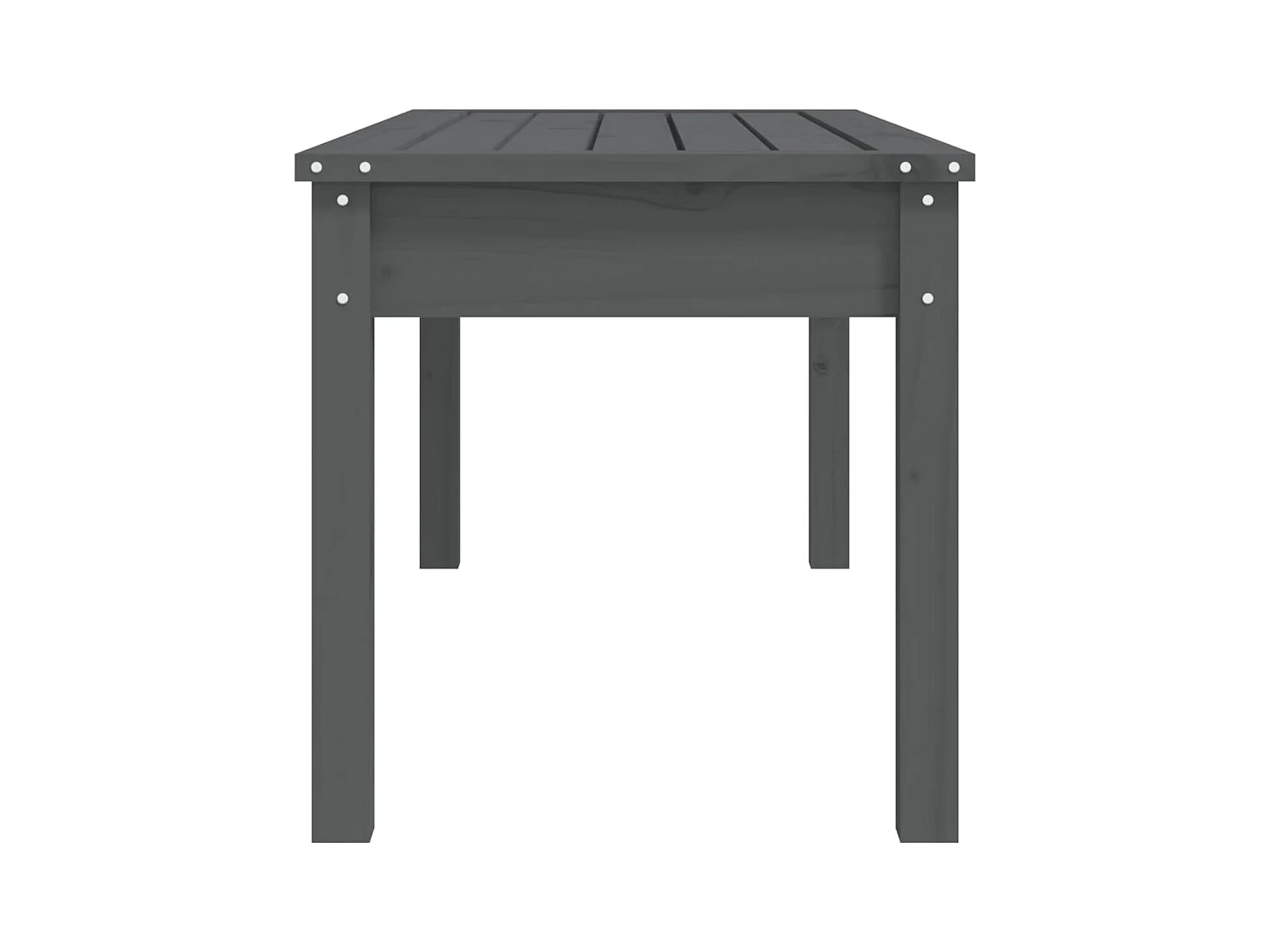 Banco de jardín gris 109x44x45 cm madera maciza de pino