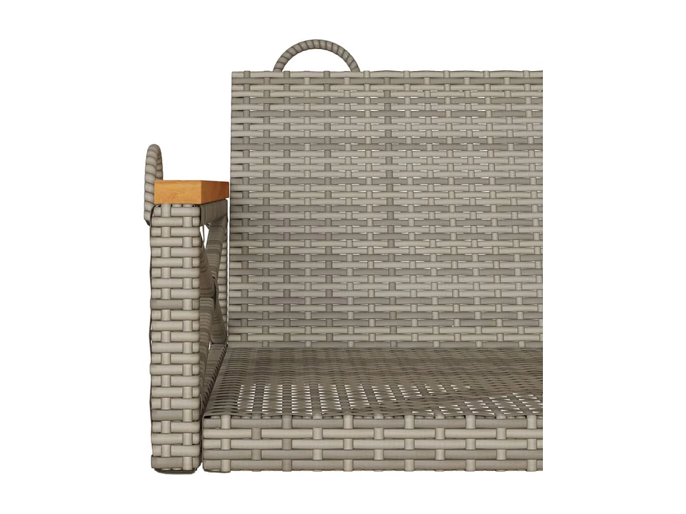 Altalena grigia 63x62x40 cm in resina intrecciata