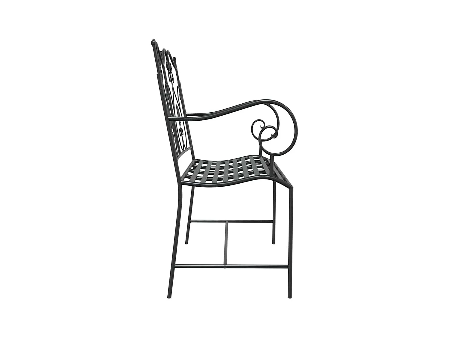 Banc de jardin Noir 104 x 54 x 93cm Acier