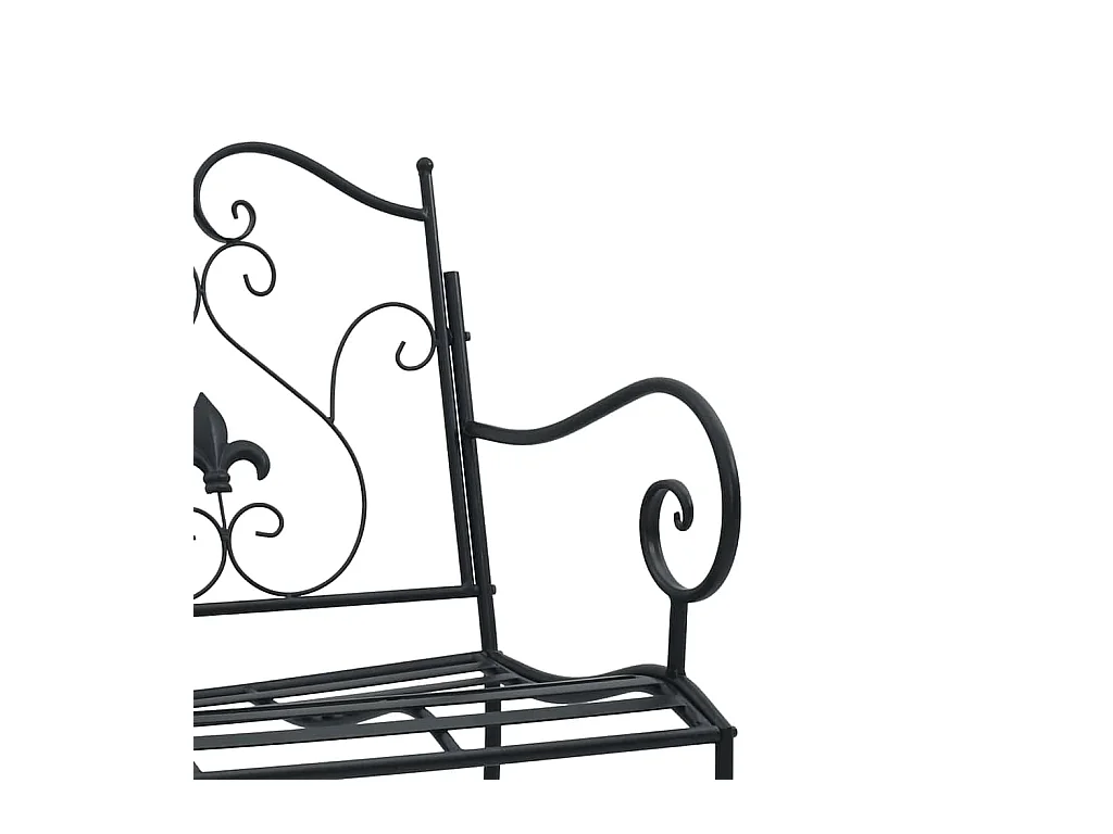 Banc de jardin Noir 104 x 54 x 93cm Acier