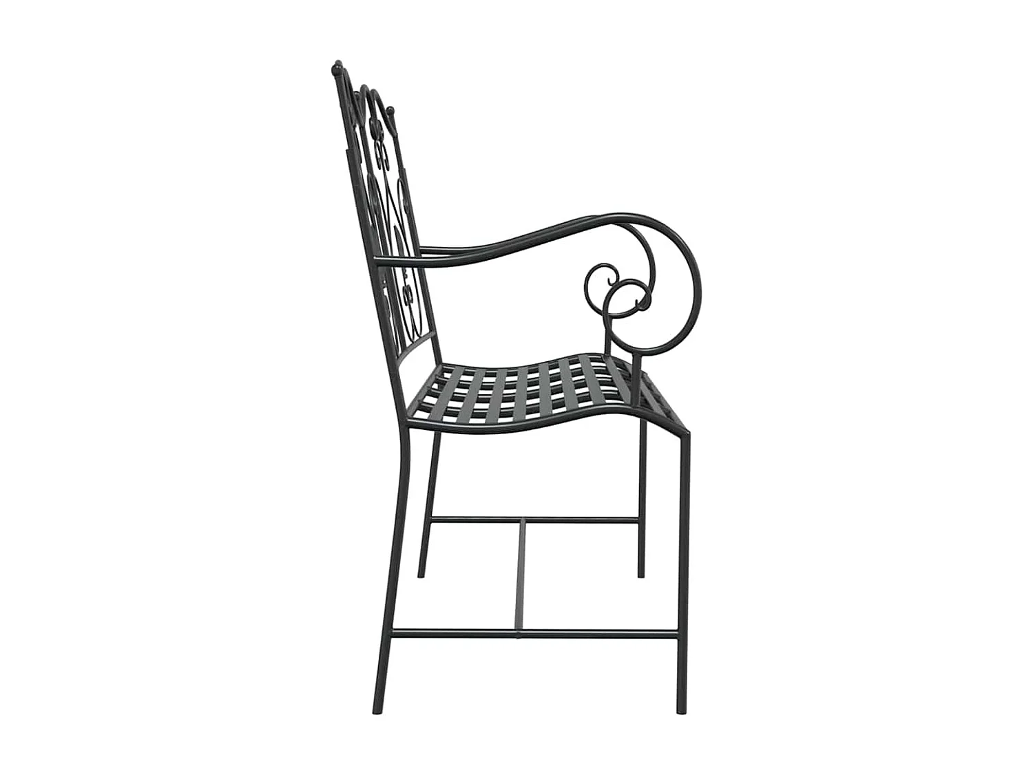 Banc de jardin Noir 104 x 54 x 93cm Acier