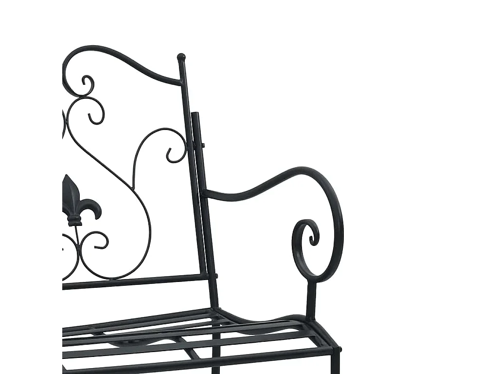 Banc de jardin Noir 104 x 54 x 93cm Acier