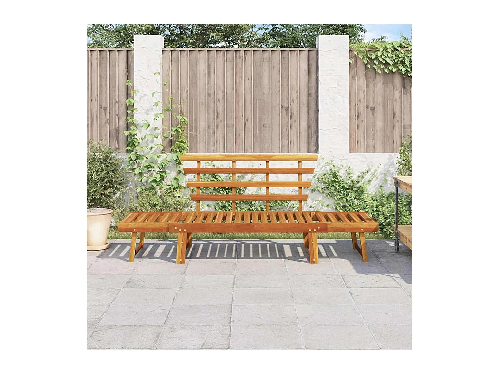 2-in-1 Tuinbank 190 cm Massief Acaciahout